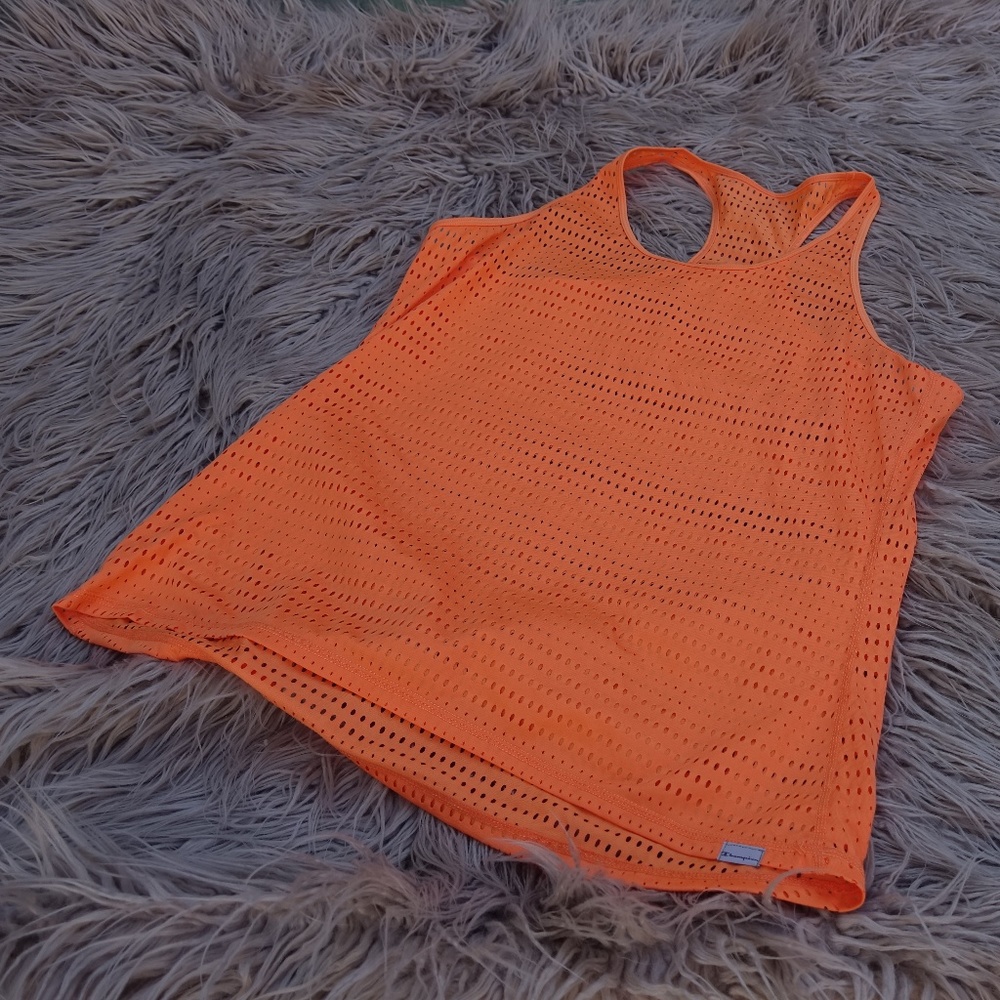 5/$25 Champion Large Orange Mesh Tank